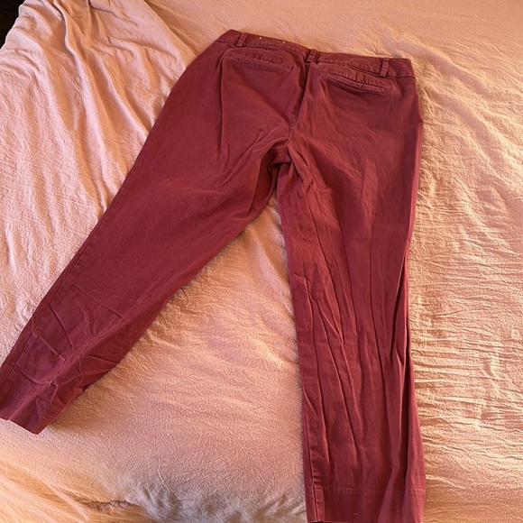 Loft | Burgundy Original Ankle Pant - Picture 5 of 5